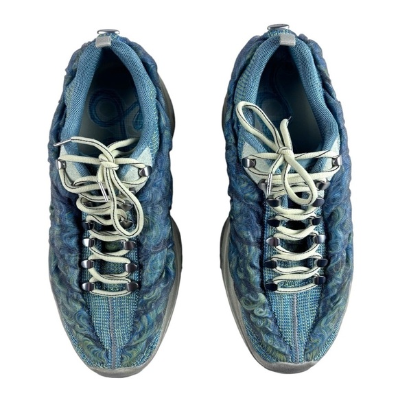 ACNE STUDIOS BUBBA CN255 BUBBLE KNIT BLUE GREEN LACE UP SNEAKER TENNIS SHOE - Picture 9 of 16